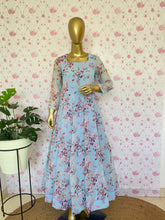 Blue chiffon anarkali - kasumi.in